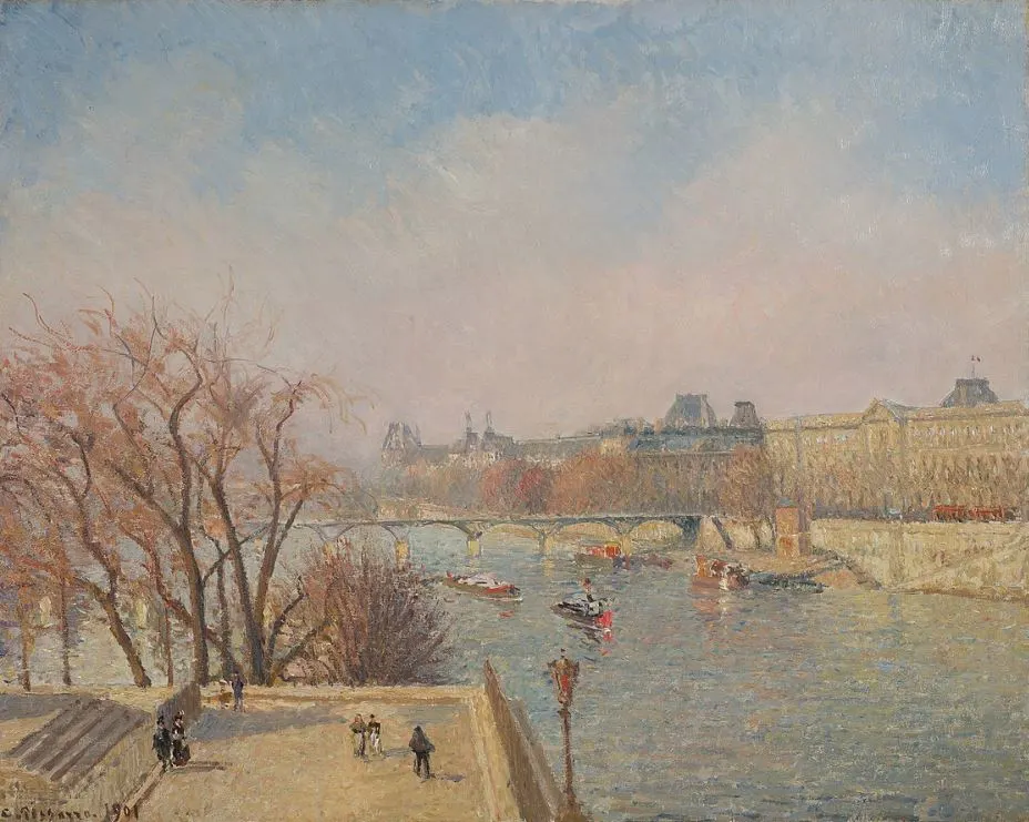 The Louvre Morning Sunlight by Camille Pissarro