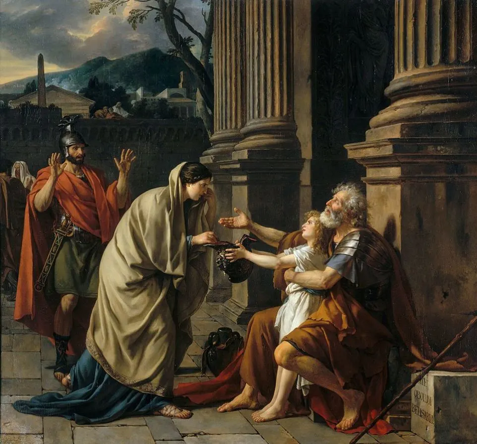 Belisarius Begging for Alms by Jacques Louis David