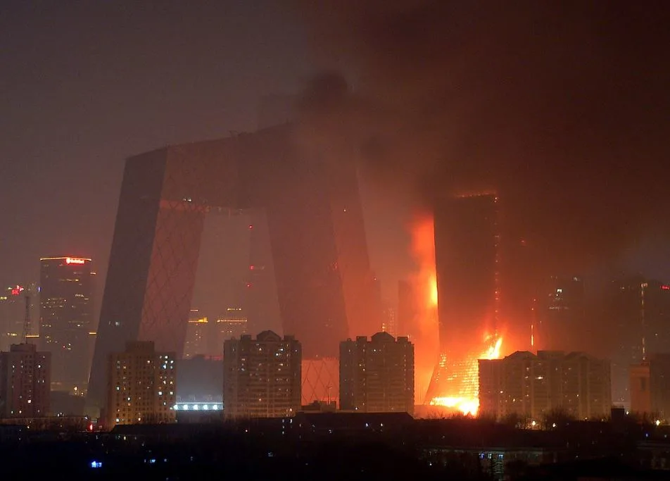 CCTV Headquarters fire in 2009