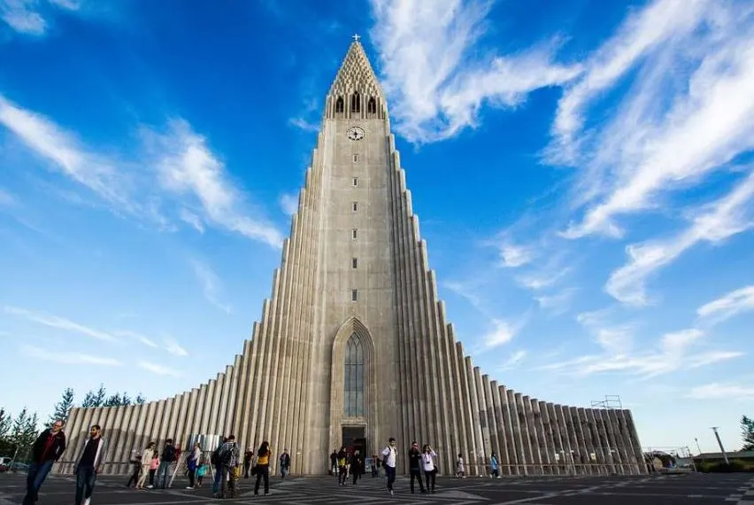 Famous buildings in Reykjavik Hallgrimskirkja