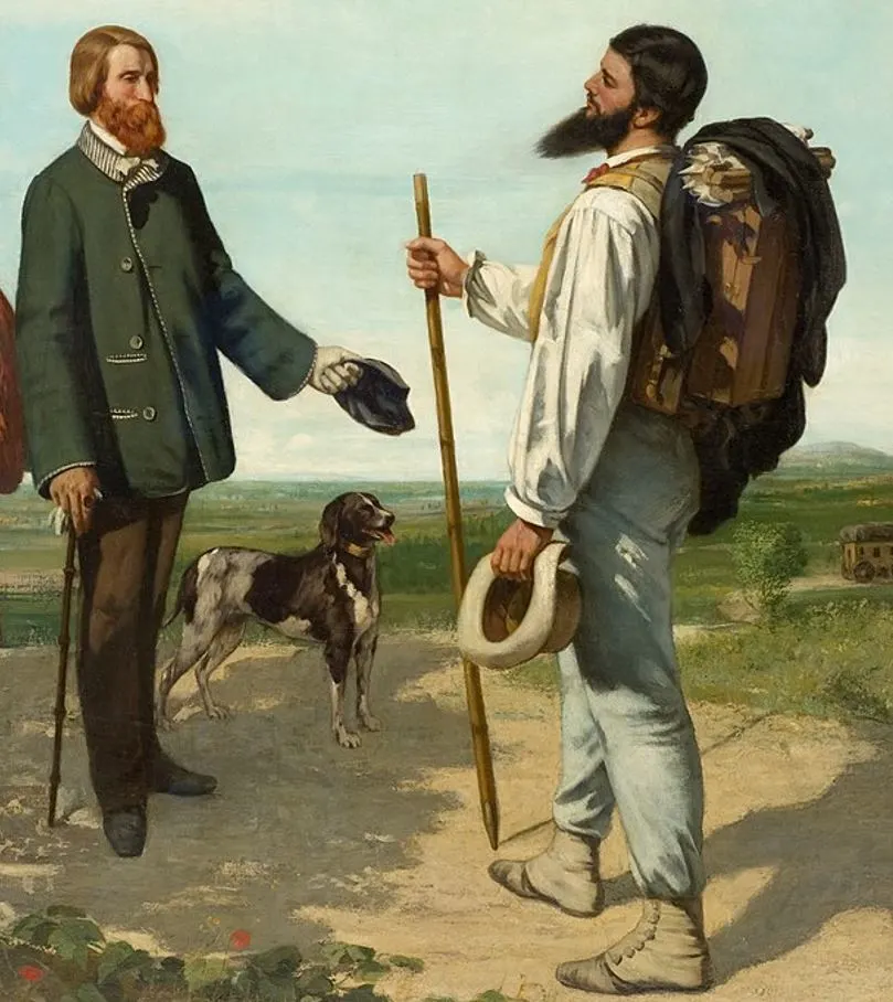 Gustave Courbet and his patron Alfred Bruyas
