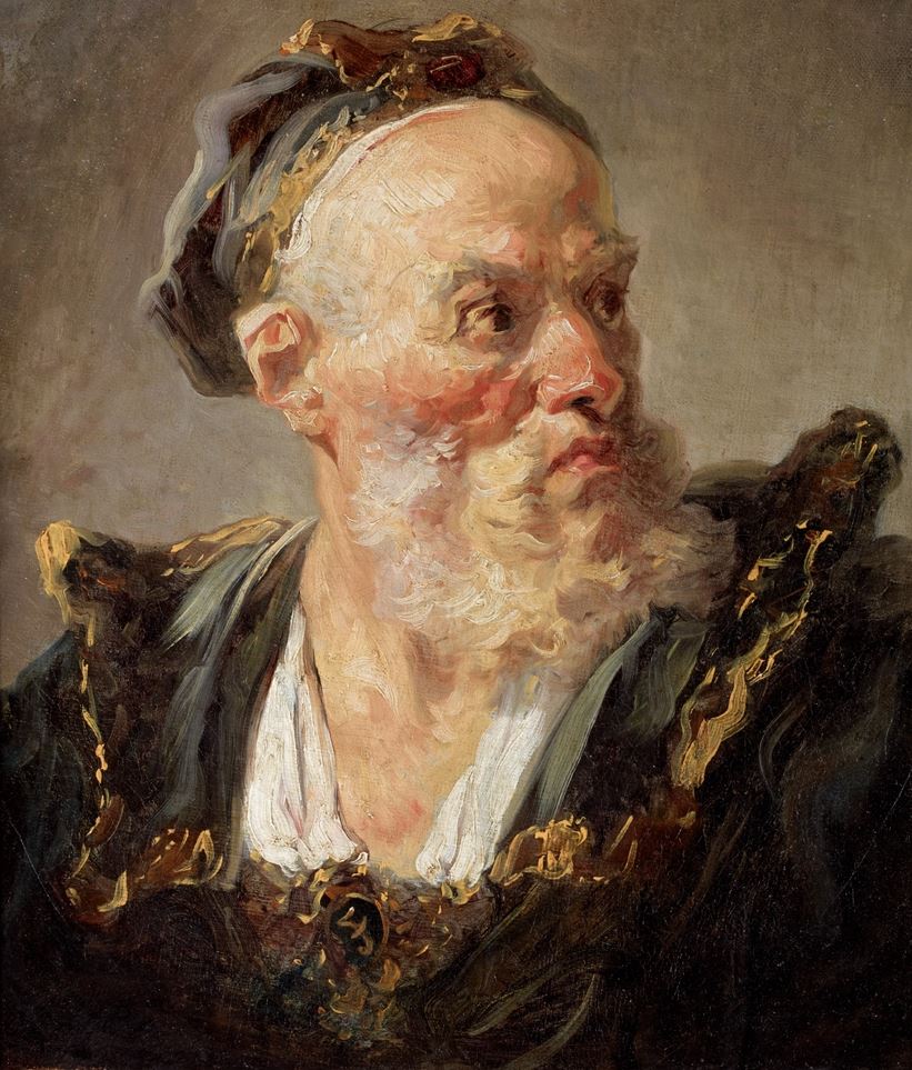 Head of an Old Man by Jean Honore Fragonard