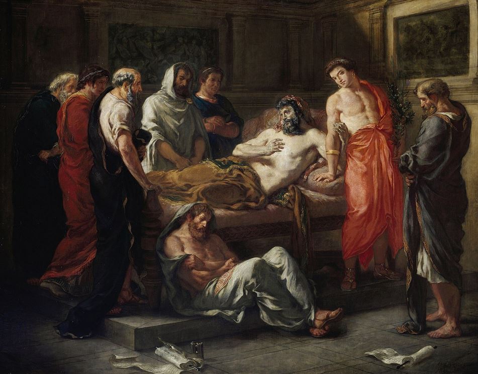 Last Words of Emperor Marcus Aurelius by Eugene Delacroix