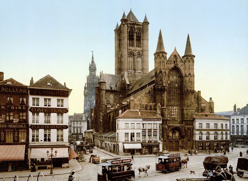 Saint Nicholas Church Ghent late 19th century