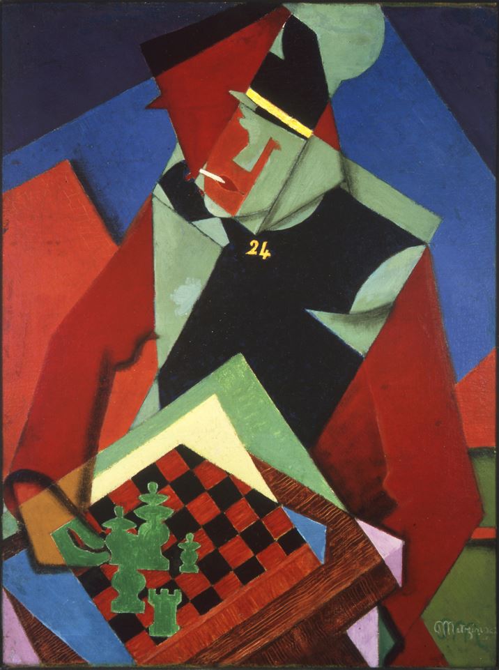 Soldier at a Game of Chess by Jean Metzinger