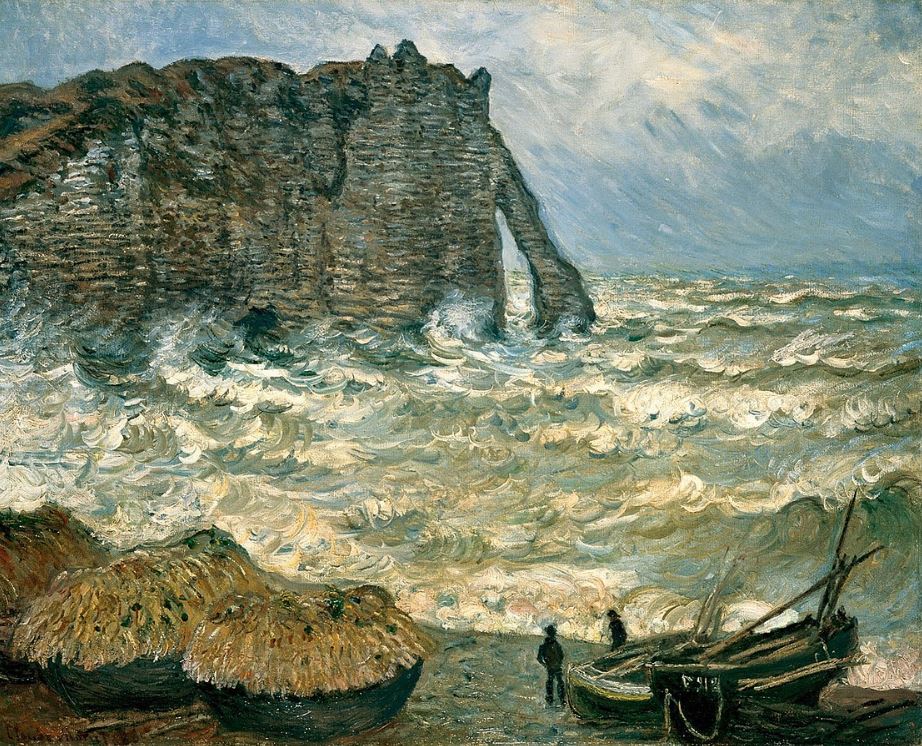 Stormy Sea in Etretat by Claude Monet