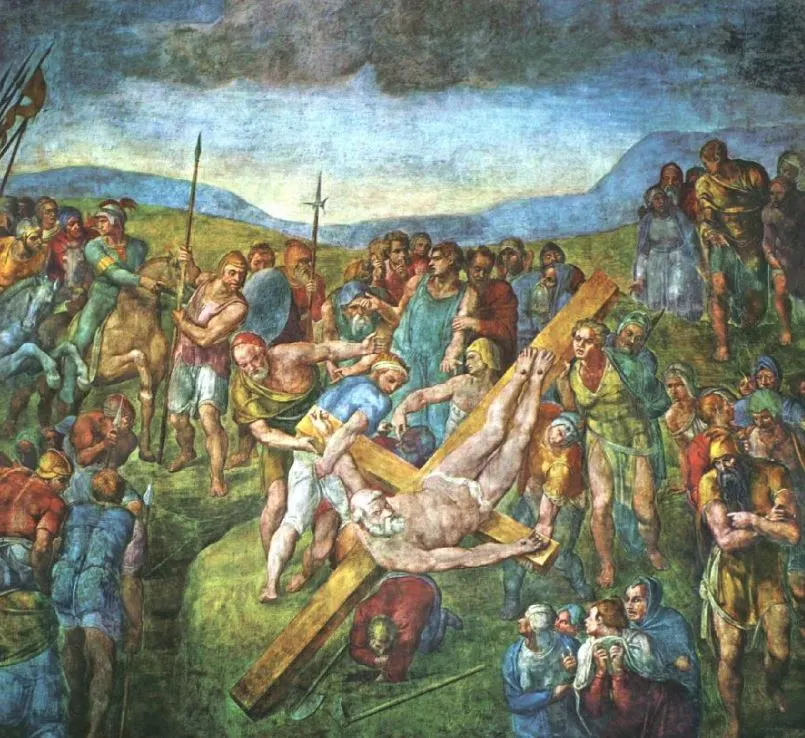 The Crucifixion of Saint Peter by Michelangelo