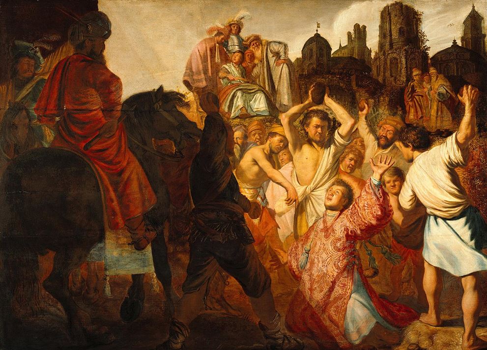 The Stoning of Saint Stephen by Rembrandt