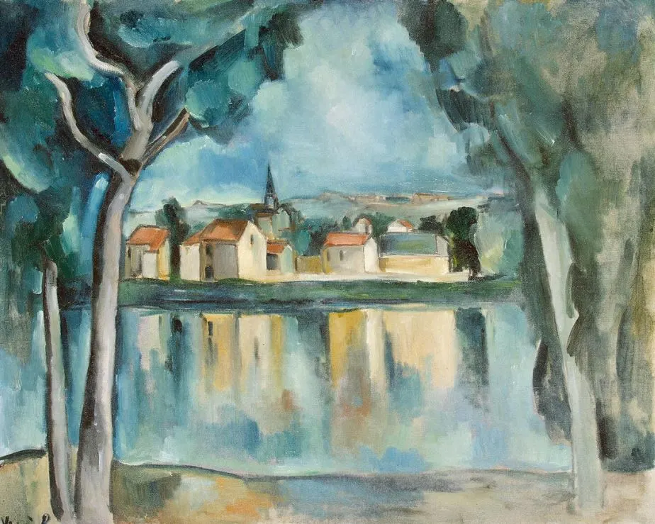 Town on the Bank of a Lake by Maurice de Vlaminck