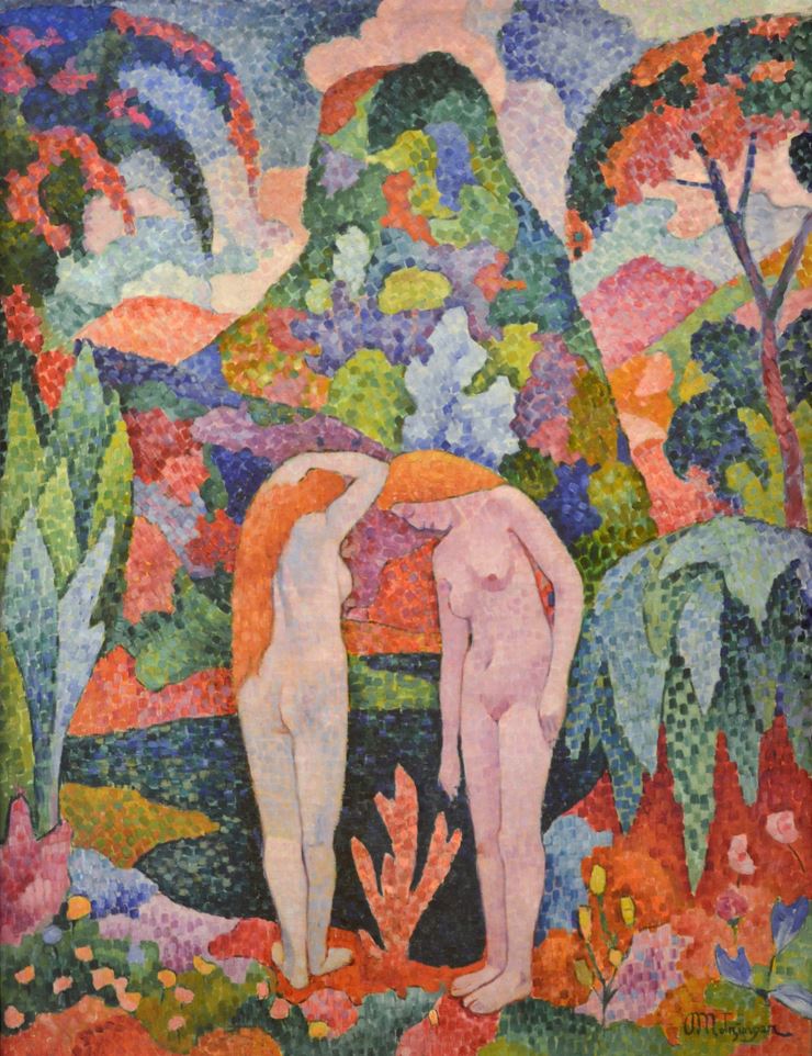 Two Nudes in an Exotic Landscape by Jean Metzinger