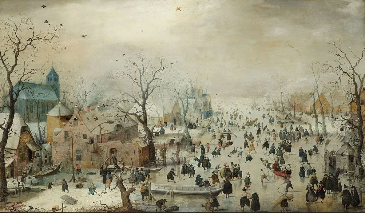 Winter Landscape with Skaters by Hendrick Avercamp