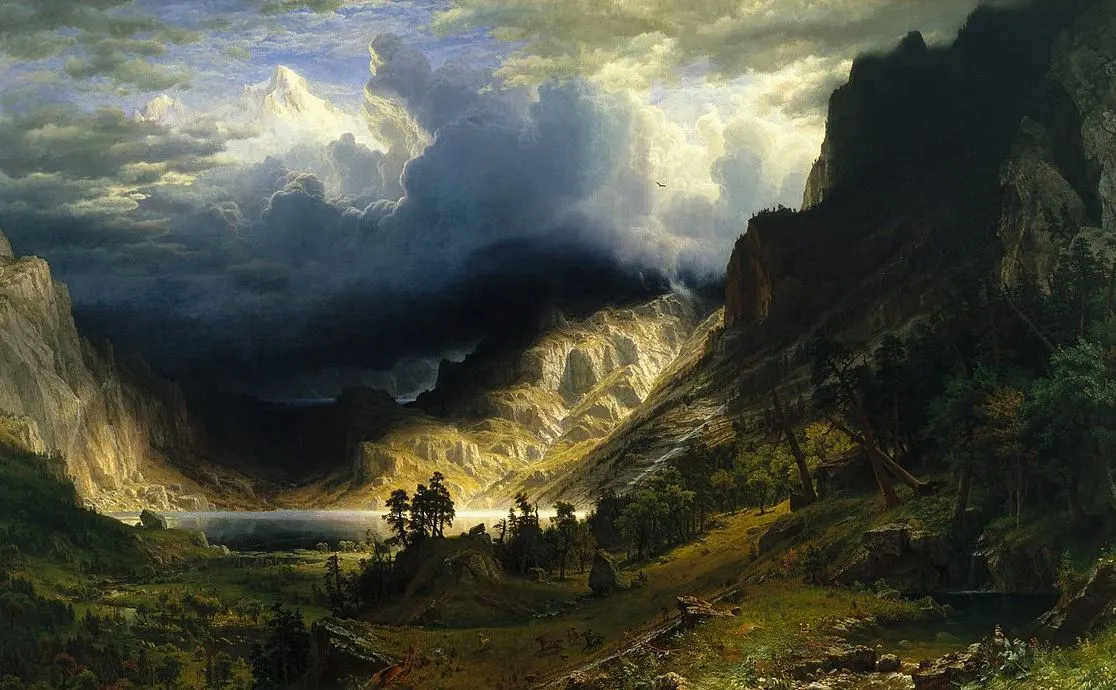 A Storm in the Rocky Mountains Mt. Rosalie by Albert Bierstadt