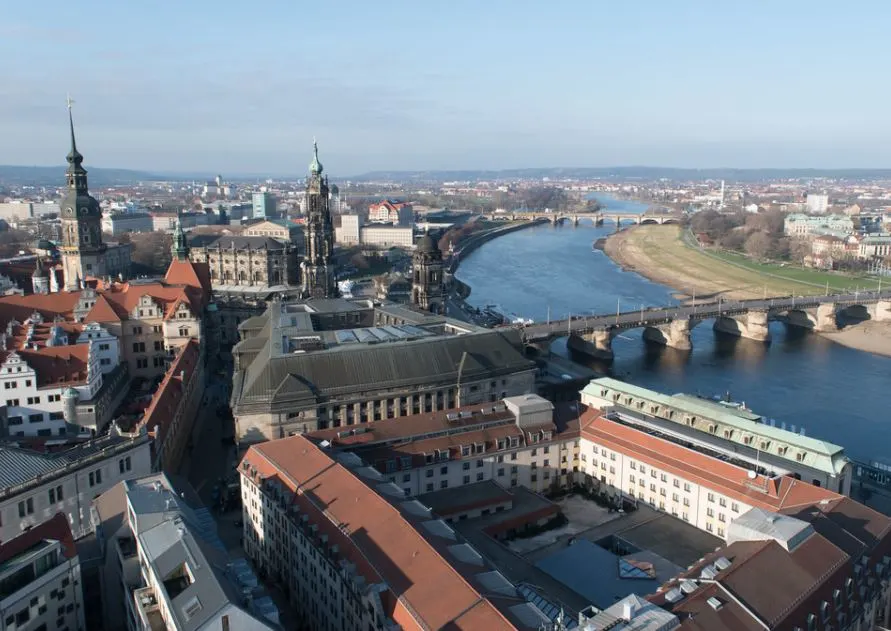 Dresden Castle Aerial view