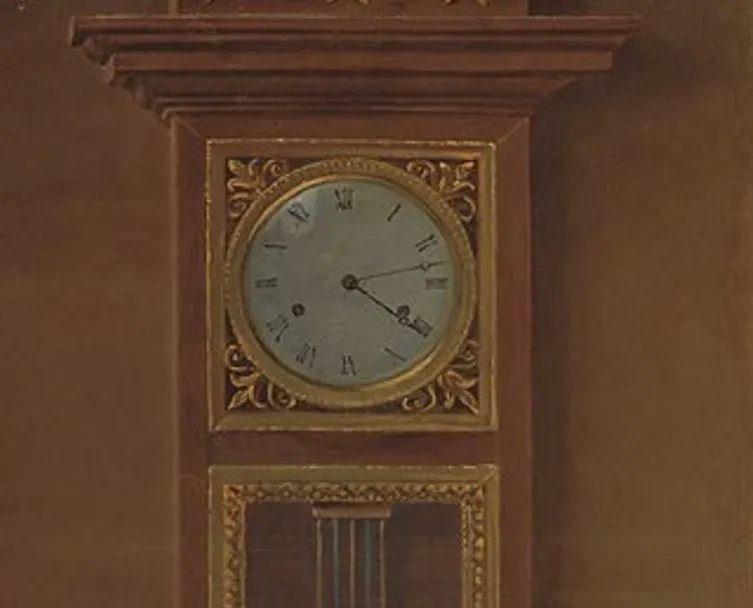 Emperor Napoleon in His Study at the Tuileries time on the clock