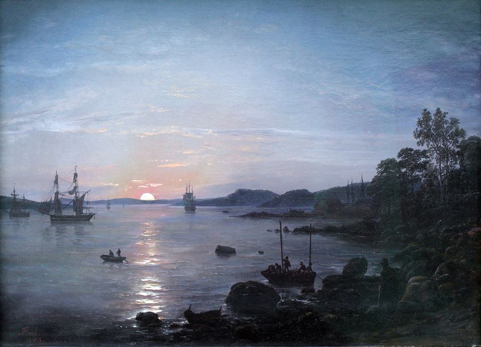 Fjord at Holmestrand by Johan Christian Dahl