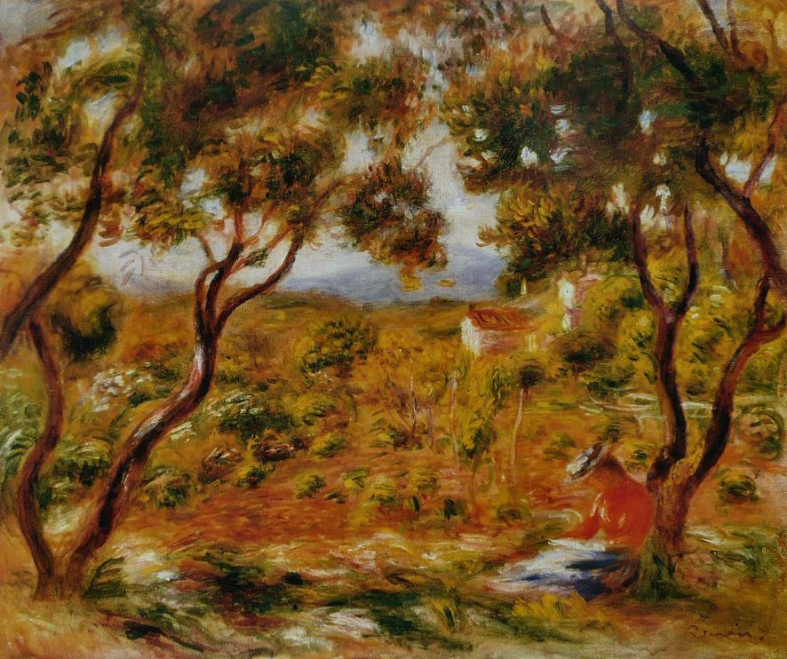 Les Vignes a Cagnes by Pierre Auguste Renoir