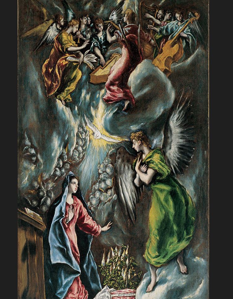 The Annunciation by El Greco Bilbao Fine Arts Museum paintings