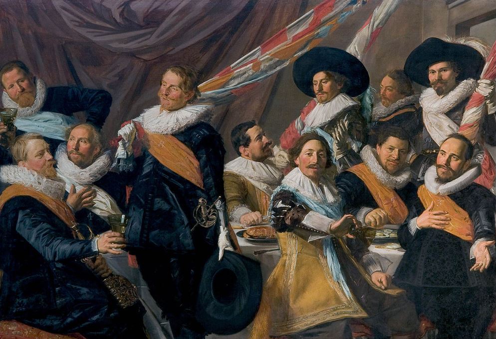 The Banquet of the Officers of the St George Militia Company in 1627 by Frans Hals