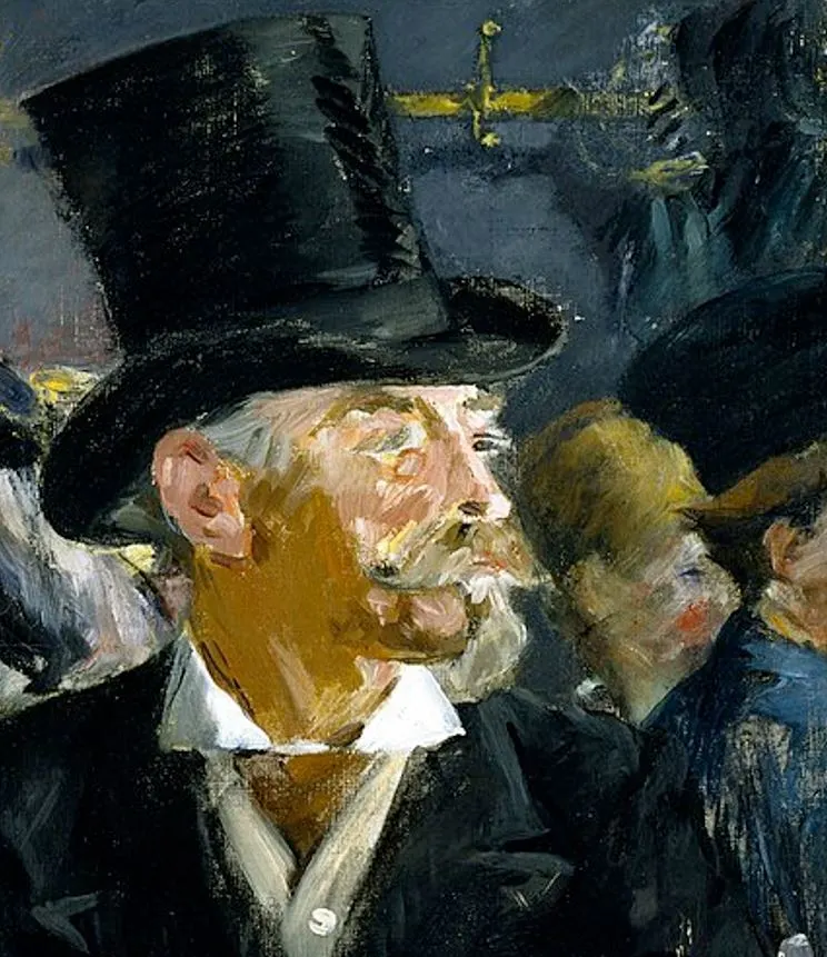 The Cafe Concert Manet detail of the man