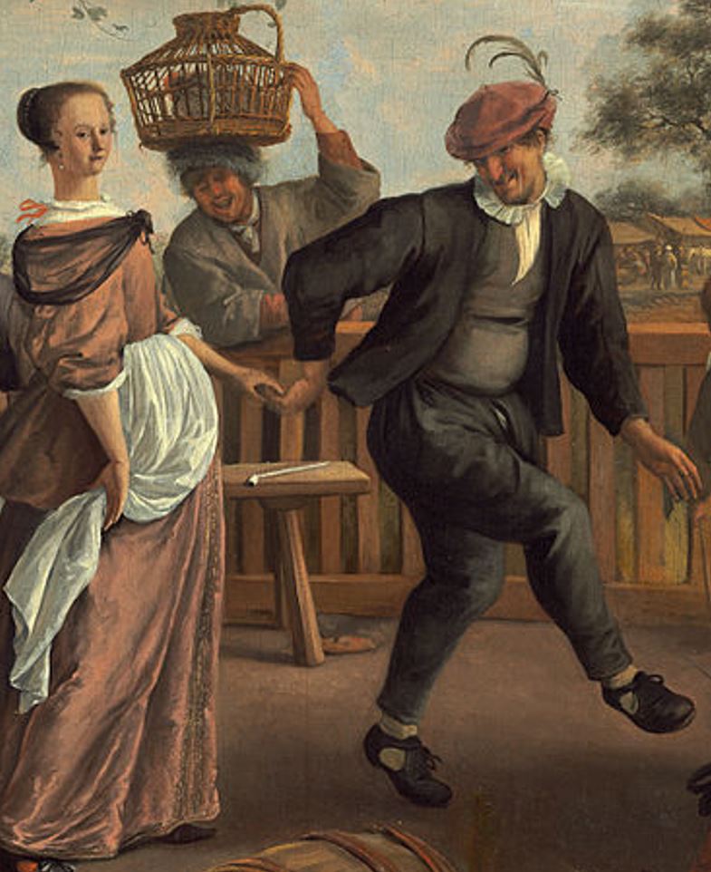 The Dancing COuple Jan Steen detail of the dancers