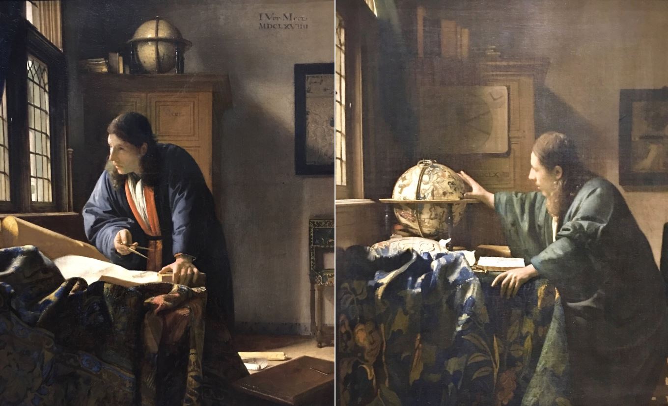 The Geographer and The Astronomer by Johannes Vermeer