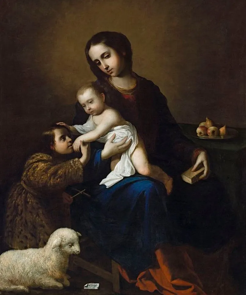 The Virgin with the Child Jesus and the Child St. John by Francisco de Zurbaran