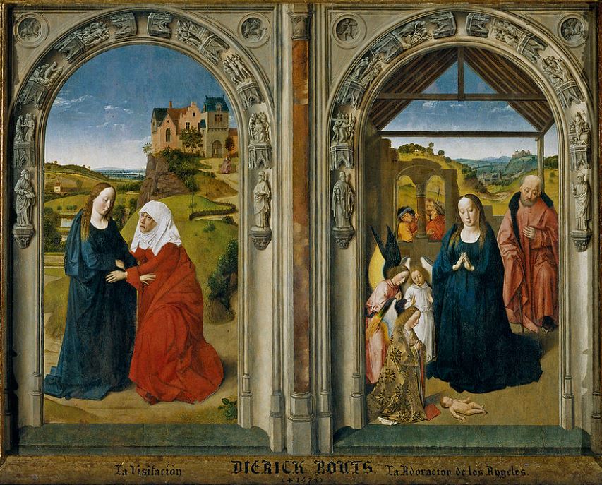 Triptych of the Virgins Life by Dieric Bouts central panels