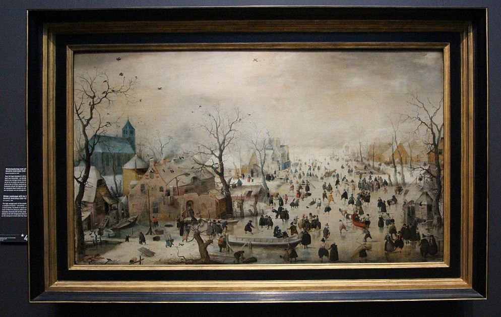 Winter Landscape with Skaters Dimensions