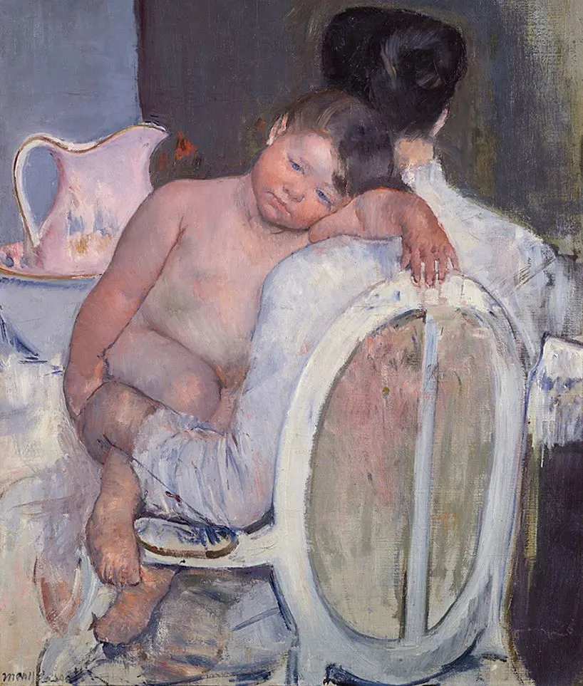 Woman Sitting with a Child in Her Arms by Mary Cassatt