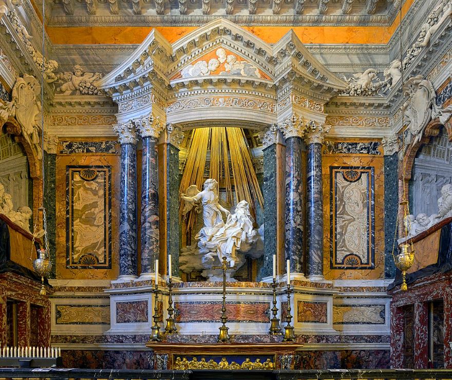 Berninis Ecstasy of Saint Teresa in the Santa Maria della Vittoria in Rome