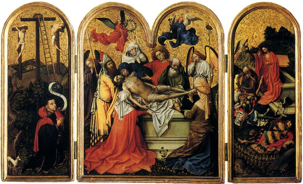 Famous Early Netherlandish paintings Seilern Triptych by Robert Campin