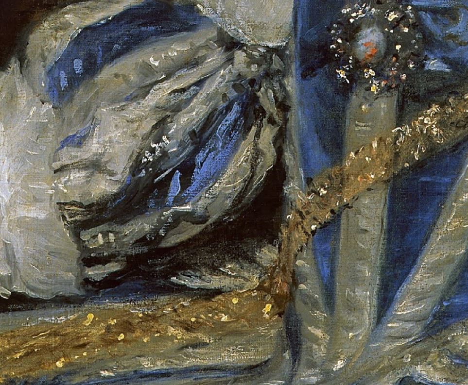 Infanta Margarita Teresa in a Blue Dress detail of the dress