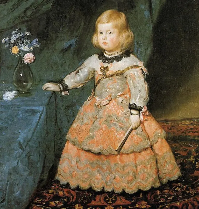 Infanta Margarita Teresa in pink dress 1653 by Velazquez