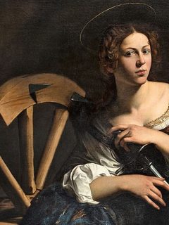 Saint Catherine of Alexandria breaking wheel