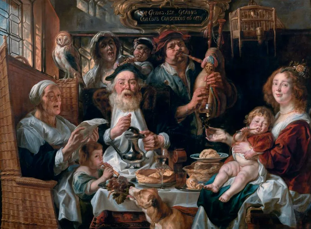 As the Old Sing So the Young Pipe by Jacob Jordaens Paintings