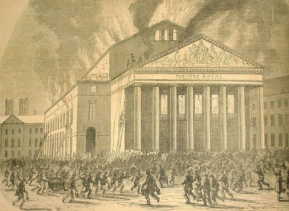 La Monnaie fire in 1855