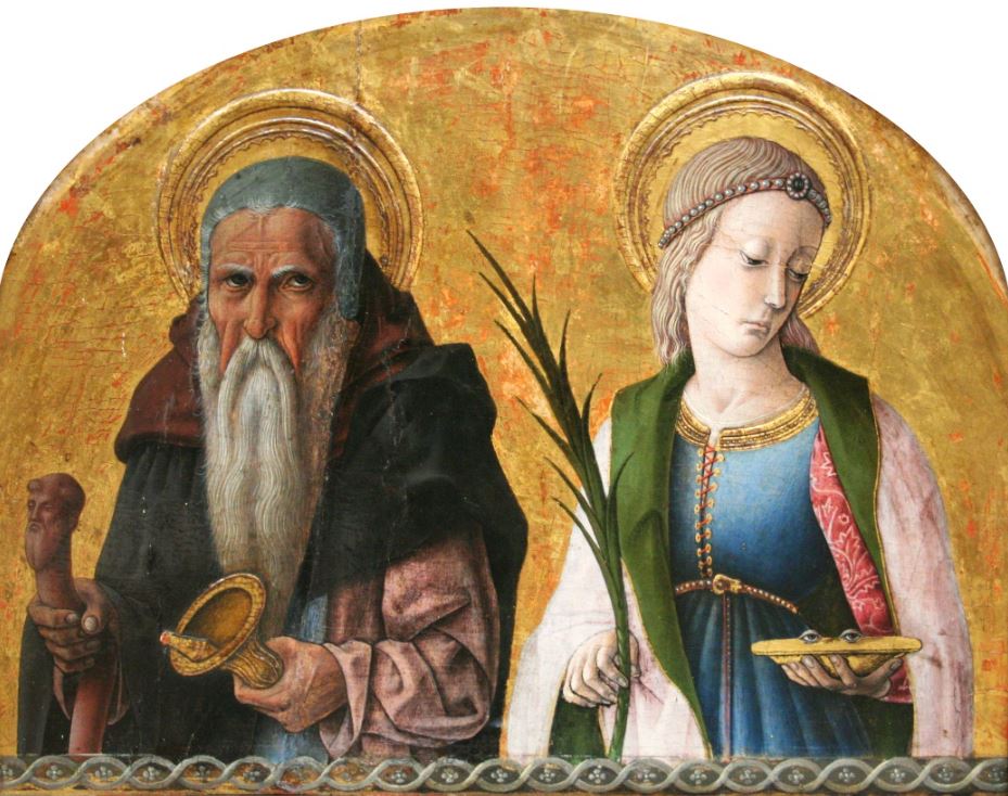 Saints Anthony and Lucia BY Carlo Crivelli