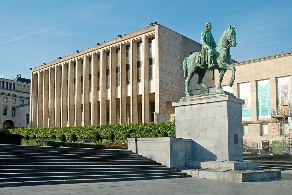 The Royal Library of Belgium and the Equestrian Statue of Albert I