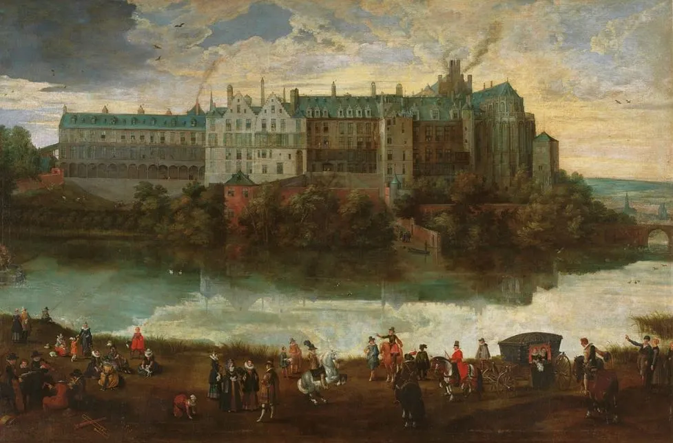 View of the Coudenberg Palace in Brussels