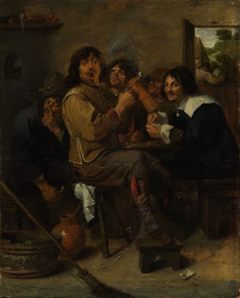 The Smokers by Adriaen Brouwer Paintings