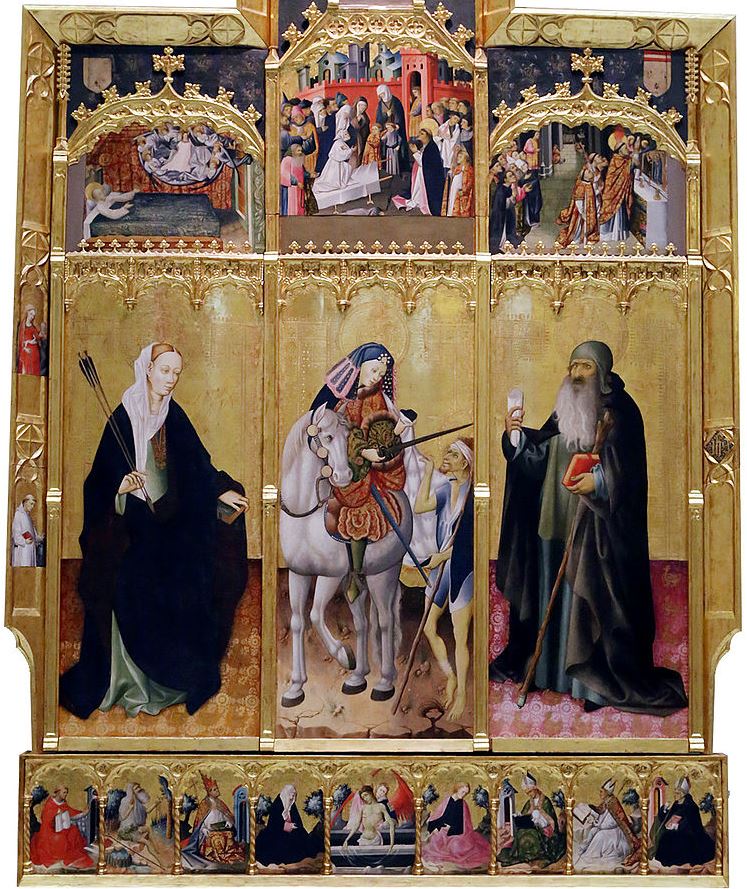 Altarpiece of Saints Ursula, Martin, and Anthony by Gonzalo Pérez