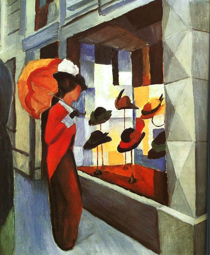 Woman with Parasol in front of Milliner's Shop August Macke