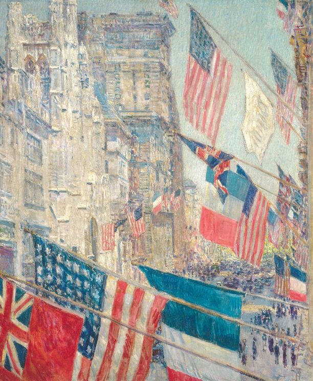 Top 10 Famous Paintings by Childe Hassam 6 Allies Day, May 1917