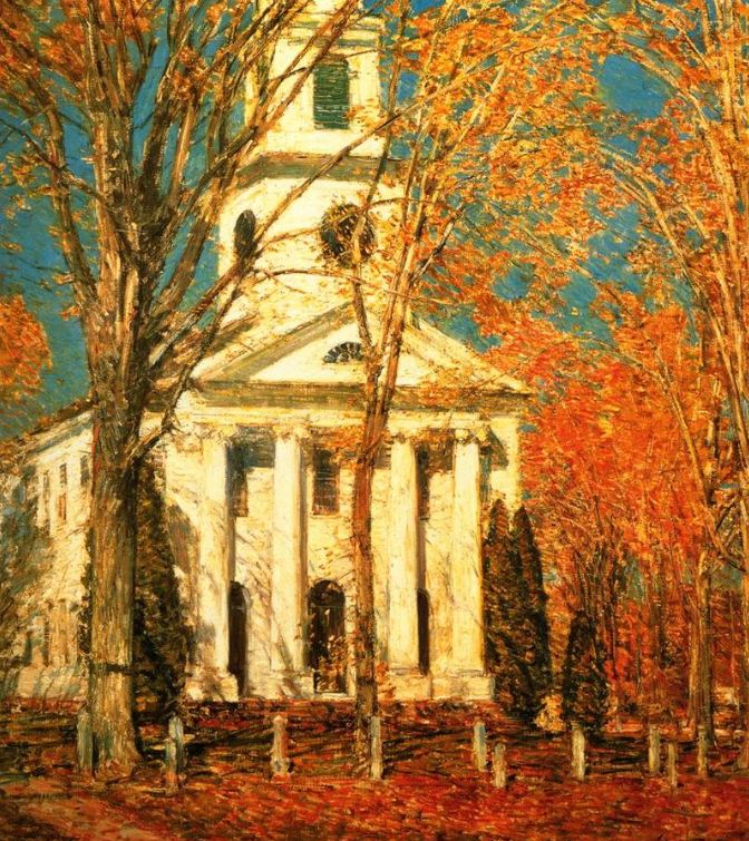 Top 10 Famous Paintings by Childe Hassam 4 Church at Old Lyme