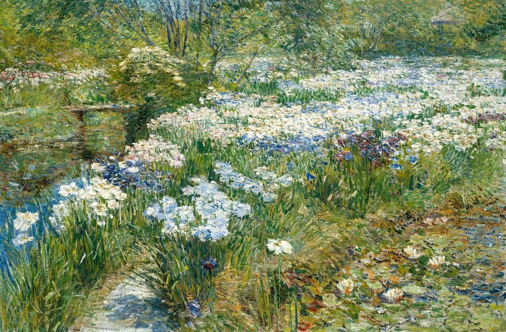 Top 10 Famous Paintings by Childe Hassam 8 The Water Garden by Childe Hassam
