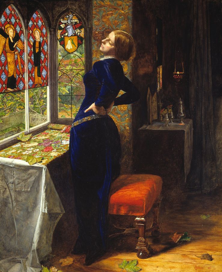 Top 10 Famous Pre-Raphaelite Brotherhood Paintings 5 Mariana by Millais
